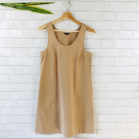 Theory Dresses & Skirts - NWOT THEORY TAN WIDE POCKET CHIC DRESS